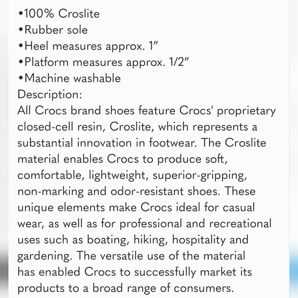 CROCS croca olivia